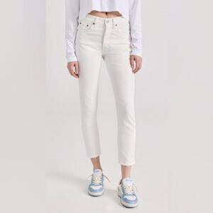 NWT Levi’s 501 Skinny size 27x28 white